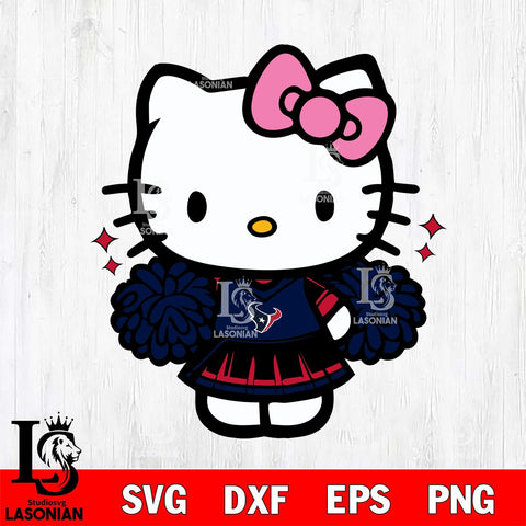 Houston Texans Hello Kitty Cheerleader Svg Eps Dxf Png File, Digital Download, Instant Download