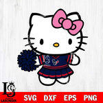 Houston Texans Hello Kitty Cheerleader 8 Svg Eps Dxf Png File, Digital Download, Instant Download