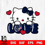 Houston Texans Hello Kitty Love Svg Eps Dxf Png File, Digital Download, Instant Download