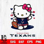 Houston Texans Hello Kitty Nfl 3 Svg Eps Dxf Png File, Digital Download, Instant Download