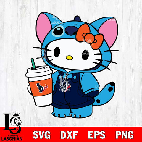 Houston Texans Hello Kitty Stitch Football Svg Eps Dxf Png File, NFL svg, Digital Download, Instant Download