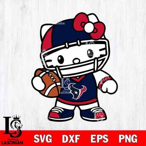 Houston Texans Hello Kitty sport 2 Svg Eps Dxf Png File, Digital Download, Instant Download