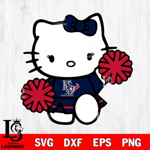 Houston Texans Hello Kitty sport 4 Svg Eps Dxf Png File, Digital Download, Instant Download