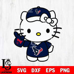 Houston Texans Hello Kitty sport 5 Svg Eps Dxf Png File, Digital Download, Instant Download