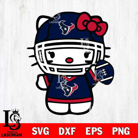 Houston Texans Hello Kitty sport 6 Svg Eps Dxf Png File, Digital Download, Instant Download