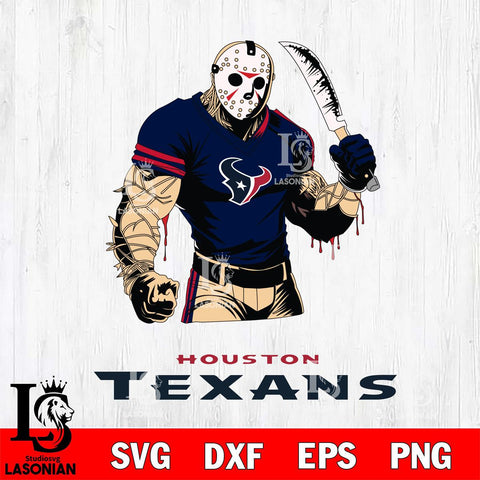 Houston Texans Jason Voorhees Svg Eps Dxf Png File, Digital Download