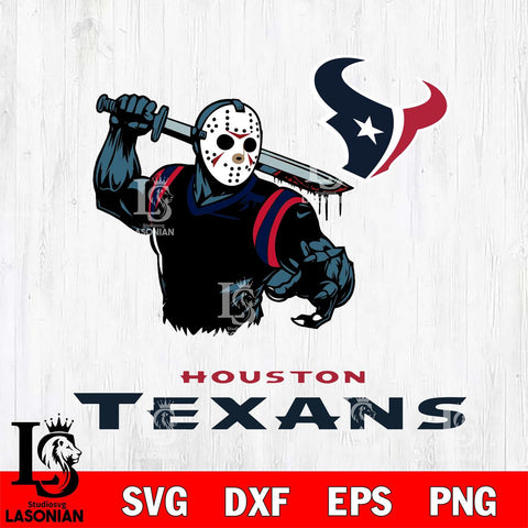 Houston Texans Jason Voorhees 5 Svg Eps Dxf Png File, Digital Download