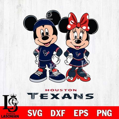 Houston Texans Mickey And Minnie Rugby Svg Eps Dxf Png File, NFL svg , Digital Download , Instant Download, Cricut File