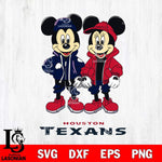 Houston Texans Mickey Minnie Mouse Football Svg Eps Dxf Png File, Bundle NFl svg , File Cut , Digital Download , Instant Download, Laser Cut Svg Files