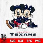 Houston Texans Mickey Minnie Mouse Football Sit Svg Eps Dxf Png File, Bundle NFl svg , File Cut , Digital Download , Instant Download, Laser Cut Svg Files