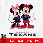 Houston Texans Mickey Minnie Mouse Sport Svg Eps Dxf Png File, Bundle NFl svg , File Cut , Digital Download , Instant Download, Laser Cut Svg Files