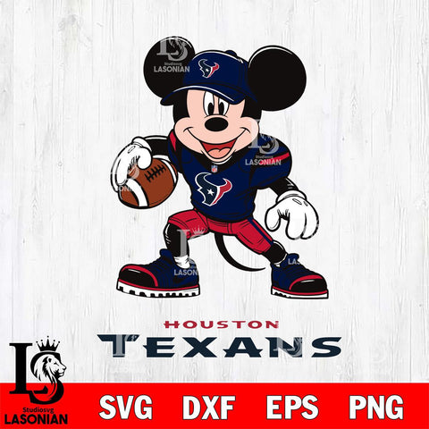 Houston Texans Mikey Mouse Disney, Svg Eps Dxf Png File, Digital Download