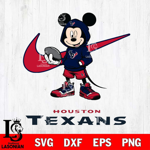 Houston Texans Mikey Mouse Disney NIKE, Svg Eps Dxf Png File, Digital Download