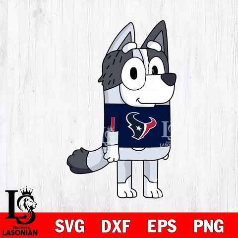 Houston Texans Muffin Bluey NFL Svg Eps Dxf Png File, Digital Download, Instant Download