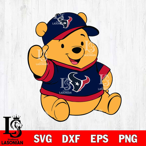 Houston Texans Pooh Bear Svg Eps Dxf Png File, Digital Download, Instant Download