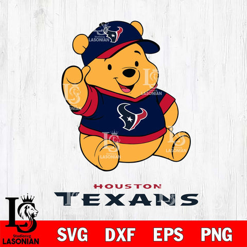 Houston Texans Pooh Bear Disney, Svg Eps Dxf Png File, Digital Download