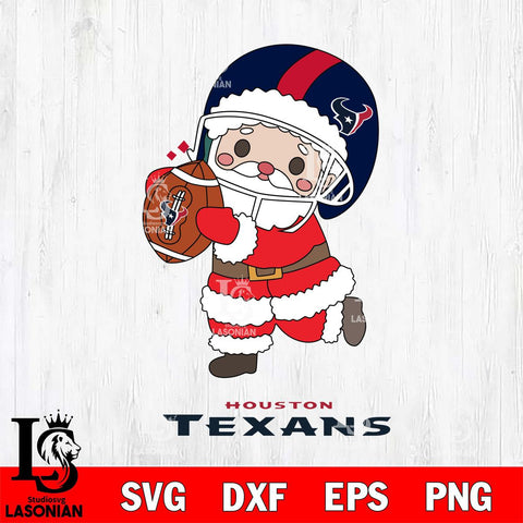 Houston Texans Santa Claus Cute Svg Eps Dxf Png File,NFL Svg Files,Digital Download,Sublimation,Instant Download