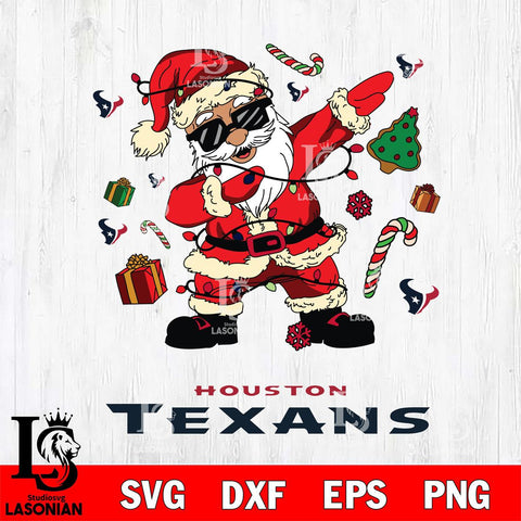 Houston Texans Santa Claus Football Svg Eps Dxf Png File,NFL Svg Files,Digital Download,Sublimation,Instant Download