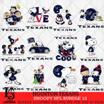 Houston Texans Snoopy NFL Bundle 12 SVG Eps Dxf Png File, NFL svg, Digital Download, Instant Download