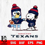 Houston Texans Snoopy & Bluey Football Svg Eps Dxf Png File,NFL Svg Files,Christmas svg ,Digital Download ,Instant Download