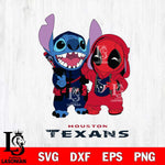 Houston Texans Stitch And Deadpool Cute Svg Eps Dxf Png File, Digital Download, Instant Download