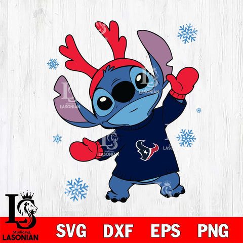 Houston Texans Stitch Santa Christmas Svg Eps Dxf Png File, Digital Download, Instant Download