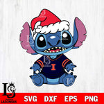 Illinois Fighting Illini Baby Stitch Christmas Svg Eps Dxf Png File, Digital Download, Instant Download