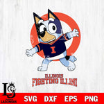 Illinois Fighting Illini Bandit Heeler Rugby Svg Eps Dxf Png File, Digital Download ,Instant Download, Cricut File