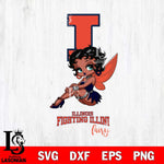 Illinois Fighting Illini Beauty Black Fairy Betty Boop, Svg Eps Dxf Png File, Digital Download