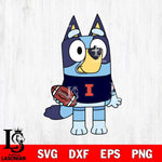 Illinois Fighting Illini Bluey 2 Svg Eps Dxf Png File, Digital Download, Instant Download