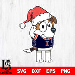 Illinois Fighting Illini Bluey Jack Christmas Svg Eps Dxf Png File, Digital Download, Instant Download