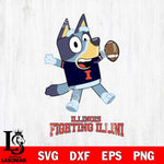 Illinois Fighting Illini Bluey Sport Football Svg Eps Dxf Png File,NCAA Svg Files,Bluey svg ,Digital Download ,Instant Download, Cricut File