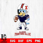 Illinois Fighting Illini Bluey rugby Svg Eps Dxf Png File, Digital Download ,Instant Download, Cricut File