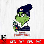 Illinois Fighting Illini Boujee Grinch Christmas Cut Files Cricut, Svg Dxf Eps Png file, Digital download , Silhouette