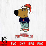 Illinois Fighting Illini Chill Guy Christmas Svg Eps Dxf Png File,NCAA Svg Files,Chill Guy svg ,Digital Download ,Instant Download, Cricut File