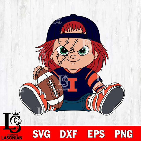 Illinois Fighting Illini Chucky Horror 11 Svg Eps Dxf Png File, NCAA svg, Digital Download, Instant Download