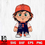 Illinois Fighting Illini Chucky Horror Svg Eps Dxf Png File, NCAA svg, Digital Download, Instant Download