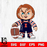 Illinois Fighting Illini Chucky Horror 7 Svg Eps Dxf Png File, NCAA svg, Digital Download, Instant Download