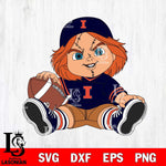 Illinois Fighting Illini Chucky Horror 8 Svg Eps Dxf Png File, NCAA svg, Digital Download, Instant Download