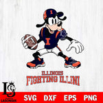 Illinois Fighting Illini Goofy Disney, Svg Eps Dxf Png File, Digital Download