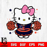 Illinois Fighting Illini Hello Kitty Cheerleader 10 Svg Eps Dxf Png File, Digital Download, Instant Download