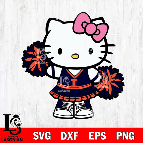 Illinois Fighting Illini Hello Kitty Cheerleader 11 Svg Eps Dxf Png File, Digital Download, Instant Download