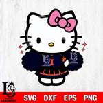 Illinois Fighting Illini Hello Kitty Cheerleader Svg Eps Dxf Png File, Digital Download, Instant Download