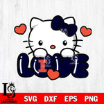 Illinois Fighting Illini Hello Kitty Love Svg Eps Dxf Png File, Digital Download, Instant Download