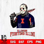 Illinois Fighting Illini Jason Voorhees 11 Svg Eps Dxf Png File, Digital Download