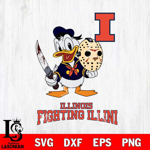 Illinois Fighting Illini Jason Voorhees 12 Svg Eps Dxf Png File, Digital Download