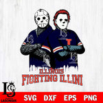 Illinois Fighting Illini Jason Voorhees 8 Svg Eps Dxf Png File, Digital Download