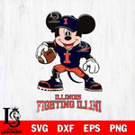 Illinois Fighting Illini Mikey Mouse Disney, Svg Eps Dxf Png File, Digital Download