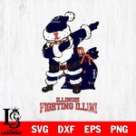 Illinois Fighting Illini Santa Claus Ugly Svg dxf eps png pdf file,NCAA svg,Digital Download,Cricut file