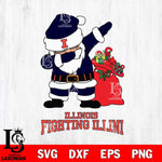 Illinois Fighting Illini Santa Dabbing Christmas Svg dxf eps png pdf file,NCAA svg,Digital Download,Cricut file